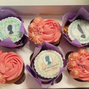 Bridgerton themed Mother's Day Box of 6 Cupcakes